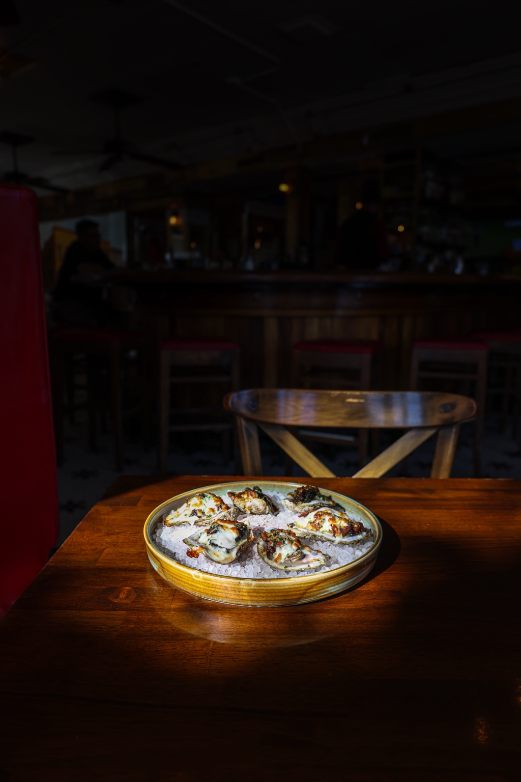 Baked oysters in the Dining Room