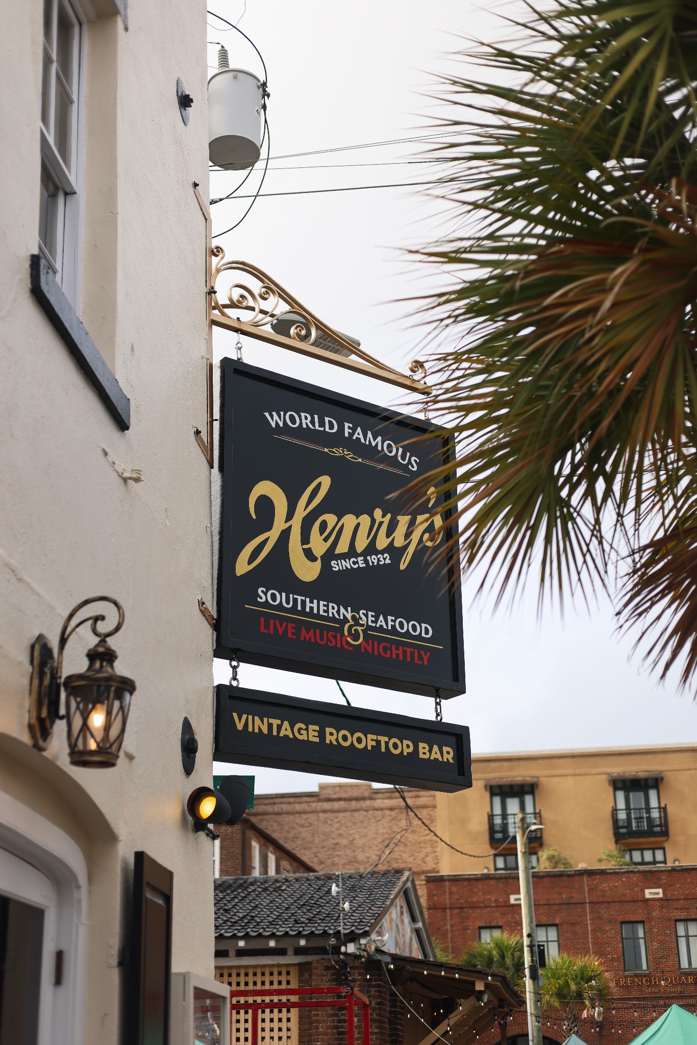 Henry’s hanging sign on Market Street